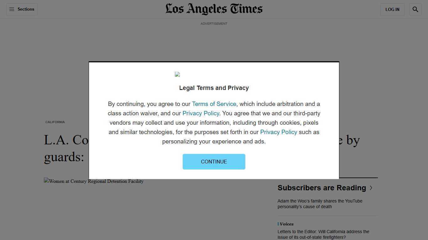 L.A. County women’s jail inmates allege sexual abuse by guards - Los Angeles Times